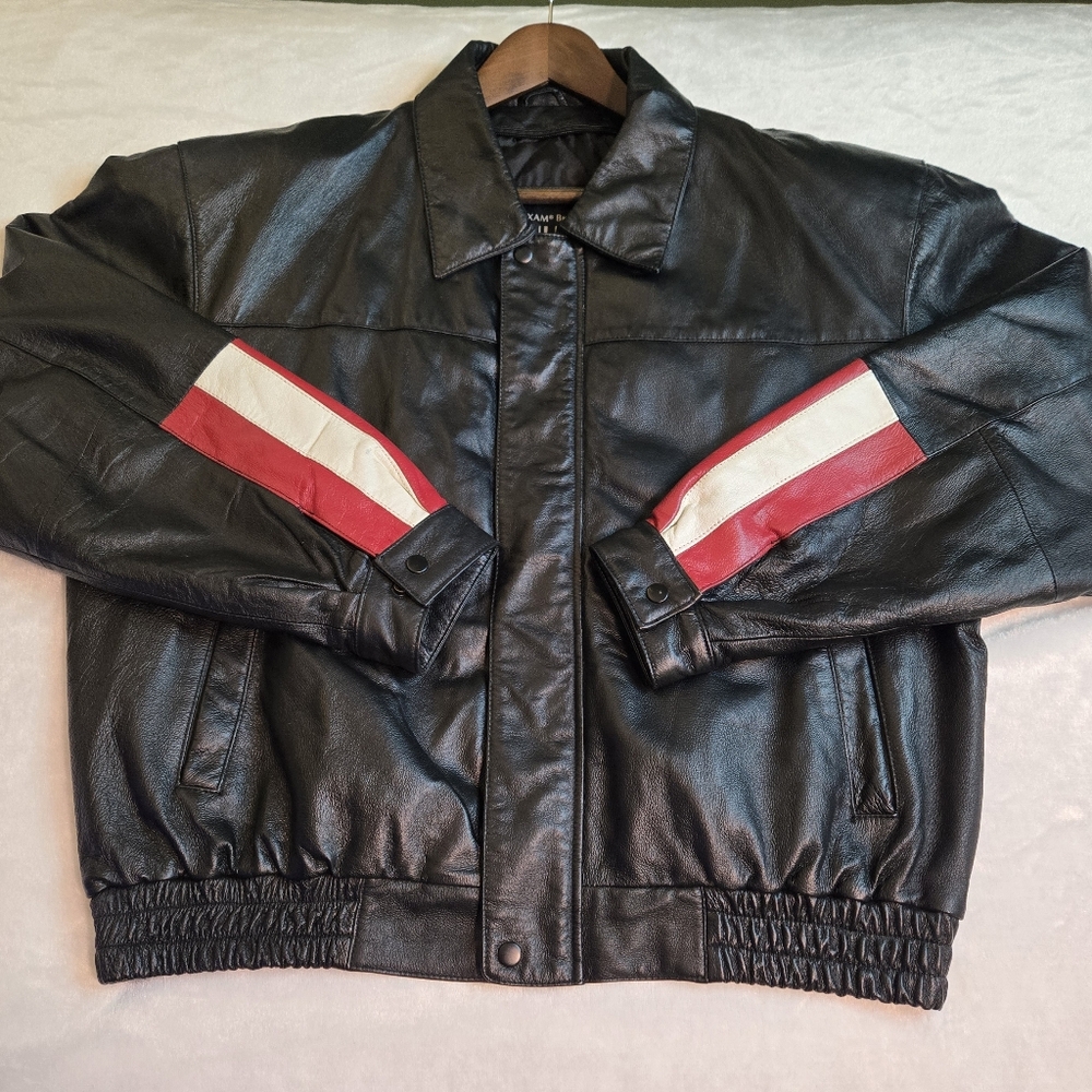 Men's Leather Jacket Maxam Eagle Usa Eagle Size 2… - image 2